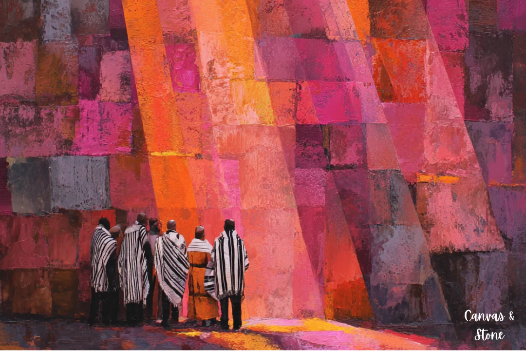 geometric abstract painting of kotel