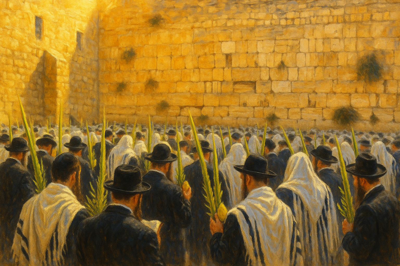 Mural lulav esrog Kosel