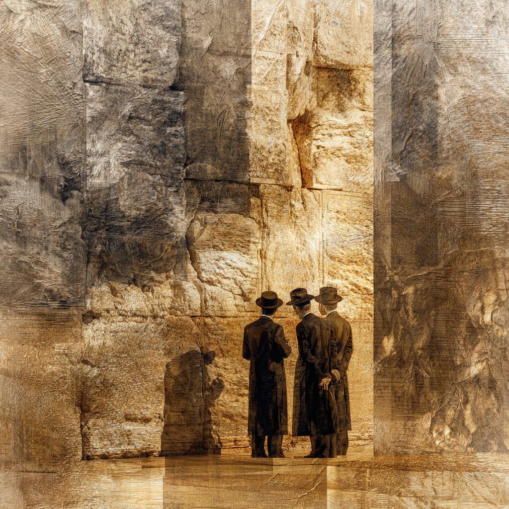 Hasidim praying