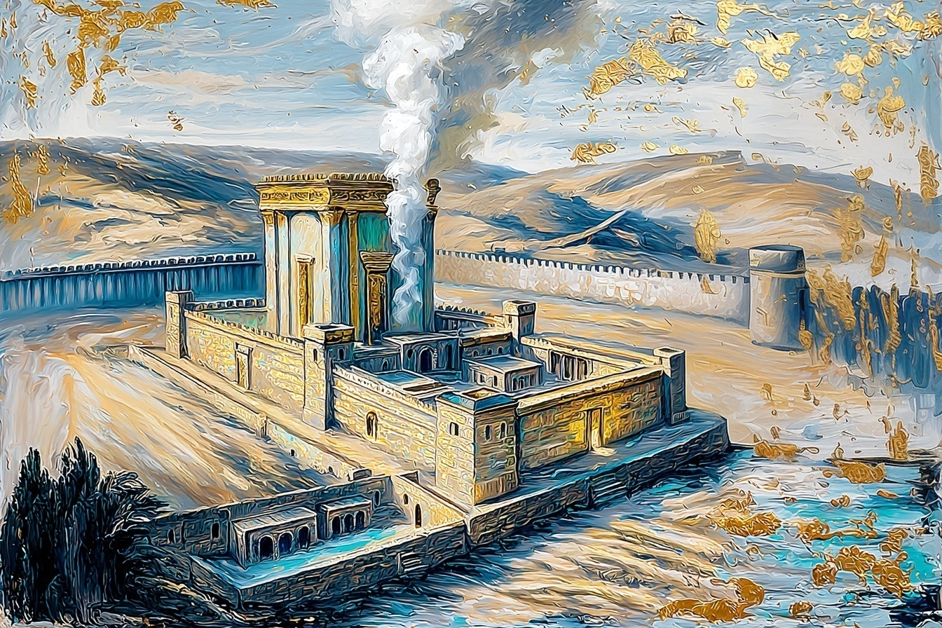 Beit Hamikdash Gold and blue